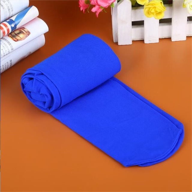 Collants à Moins de 10$ Couleurs Bonbon Bleues Chaussettes Opaques Collants Bas Slim pour Femmes