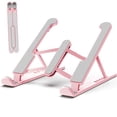 thumbnail image 2 of Support pour Ordinateur Portable, Rehausseur d'Ordinateur Portable pour Bureau Portable Ergonomique Support d'Ordinateur Portable de Bureau pour les Genoux, Ventilé à 6 Niveaux d'Angles, Hauteur Verticale Réglable, Support pour Ordinateur Portable, ABS et Métaux Stables PC, 2 of 5