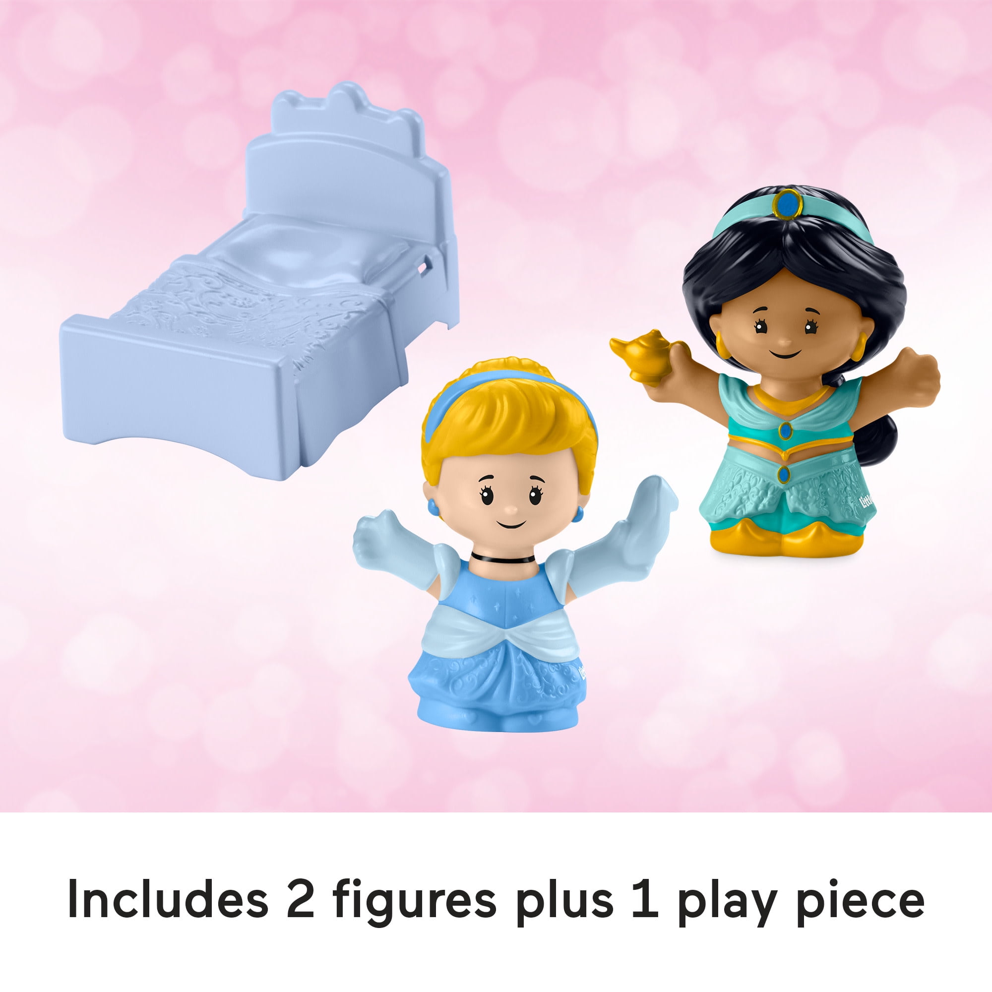 Disney Princess Magical Lights & Dancing Castle Little People Toddler Playset, 2 Figures