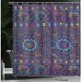 thumbnail image 4 of Ambesonne Psychedelic Shower Curtain, Hippie Themed Animals, 69"Wx84"L, Multicolor, 4 of 5