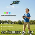 thumbnail image 3 of Remote Control Airplane with 4 Motors – 360° Flip, Dual Speed Modes, LED Lights, Modular Battery, RC Plane Toy for Age 6+, 3 of 7