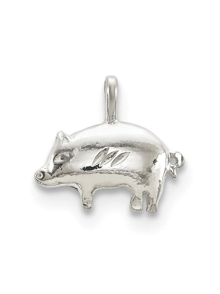 Sterling Silver Pig Charm