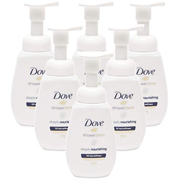 Dove Shower Foam Deeply Nourishing 24 Hour Softness, 6.76 Ounces (Pack