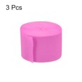thumbnail image 3 of Uxcell Crepe Paper Streamer Decor 82ft Long 1.77 Inch Wide, Bright Pink 3 Pack, 3 of 5