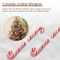 thumbnail image 4 of Scheam Red White Fake Canes Candy 1.2" Small Christmas Ornaments Polymer Clay Candy Craft Tree Hanging DIY Miniature Decorations for Home Office Xmas Party Decor 60 Pcs, 4 of 7
