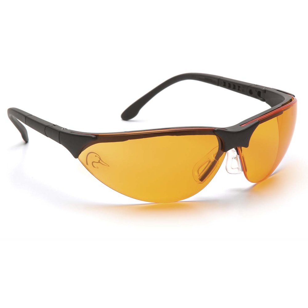 Black Frame/Shooting glasses with an orange lens and 4 replacement