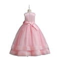 thumbnail image 3 of SUEE Flower Girls Princess Dress Bowknot Bridesmaid Wedding Long Tulle Ball Gown, 4-13 Year, 3 of 7
