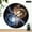 10x10in, variant on Patifu Two Spiral Galaxies Dancing Wooden Wall Clock Silent Mechanical Movement Home Decor 10x10in