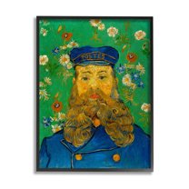 Portrait Of Joseph Roulin Van Gogh Botanical & Floral Painting Black Framed Art Print Wall Art
