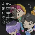thumbnail image 4 of Boys KPop Demon Hunters Saja Boys Chibi Group T Shirt, 4 of 10