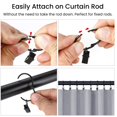 thumbnail image 4 of Anillas de cortina con clips, paquete de 36 unidades, roonoo, metal negro, 31 mm, 4 of 7