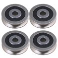 thumbnail image 1 of BQLZR 4PCS Argent U en Forme de Roulement Poulie Rail Roulements à Billes 6x30x8MM, 1 of 5