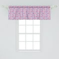 thumbnail image 2 of Ambesonne Colorful Valance Pack of 2, Hearts Stripes Wedding, 54"X18", Pale Mauve Purple, 2 of 3