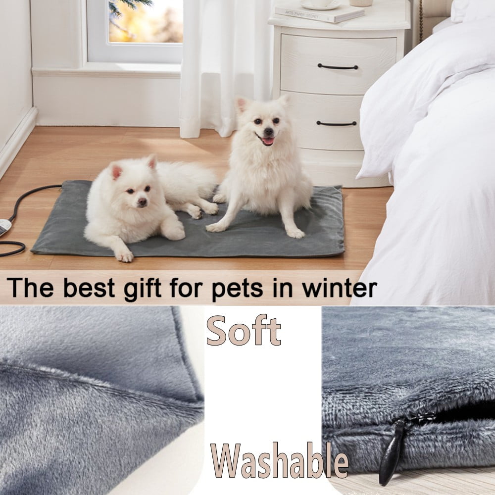 Heated Dog Bed,26x20 inch Dog Heating Pad for Cats Bed Outdoor,Pet Heating Pad,Cat Heating Pad,Heated Cat Bed,Electric Heating Pad for Dog House for Puppy Hedgehog,Chew Proof