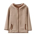 thumbnail image 2 of AUNVITO 2025 Trendy Fashion Girls And Boys' Casual Long Sleeve TopsThickened Jacket Warm And Windproof Stand Up Collar Hooded Jacket, 2 of 6