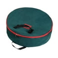thumbnail image 3 of Luzkey Sac de Guirlande Sac de Couronne Conteneur de Rangement de Vacances de Noël Étui de Rangement de Couronne Rond Sac de Rangement de Couronne Double Fermeture Éclair 60cmx16cm, 3 of 8