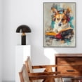 thumbnail image 5 of Hudo Pembroke Welsh Corgi Dog read Book Painting Wall Art, Cute dog Headphones - Funny Dog Canvas Poster for Kids' Room Decor Ready to Hang, 5 of 5