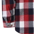 thumbnail image 5 of MXALUOB Hooded Shirt Jackets for Men Flannel Plaid Drawstring Overshirt with Chest Pockets Drawstring Button Front Fashion Winter Jacket, 5 of 5