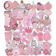 thumbnail image 1 of 50 Piezas Pegatinas Decorativas QUANZHOUTIANDI Rosadas Vinilo Impermeables Kawaii para Scrapbooking, 1 of 5