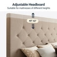 thumbnail image 4 of Allewie Upholstered Full Size Platform Bed Frame with 4 Storage Drawers and Headboard, Diamond Stitched Button Tufted, Beige, 4 of 6