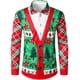 thumbnail image 3 of Camisa clásica con estampado de elementos de nieve navideña para hombre, camisa de manga larga, camisa casual de moda, camisa transpirable y cómoda para hombre, 3 of 5