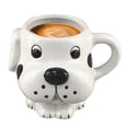 thumbnail image 2 of Taza de cerámica 3D con diseño de perro salchicha, con asa tallada, pintada a mano, ideal como regalo para amantes del café., 2 of 8