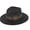 Black, variant on Top Headwear Wide Brim Paper Panama Hat w/ Red and Green Rhinestone Stripe - Black