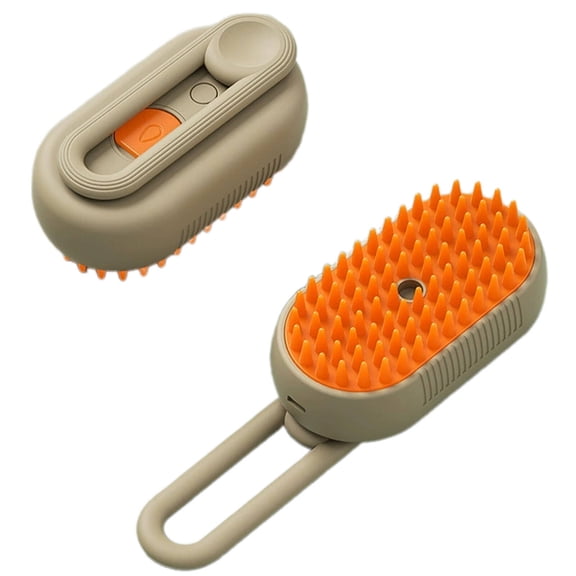 FACEGA Steam Brush for Cats,Hair Removal Cat Steam Brushes for Indoor Cats,Ergonomic Design Steamy Cat Brush,Khaki