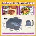 thumbnail image 2 of Panier en Silicone pour Friteuse, Pot en Silicone pour Friteuse, Tapis pour Friteuse, Accessoires Réutilisables, Moule en Silicone Antiadhésif avec Gant de Cuisson pour Micro-Ondes, 2 of 5
