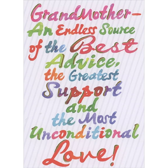 Designer Greetings An Endless Source of the Best Advice, Support and Love Mother's Day Card for Grandmother