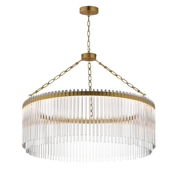 38423CLNAB Maxim Lighting Jolie - 40W 1 LED Chandelier-31.25 Inch Tall and 34 Inch Wide-Natural Aged Brass Finish