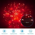 thumbnail image 2 of CNKOO Outdoor Solar String Lights, 66FT 200 LED Solar Powered Fairy Lights with 8 Lighting Modes Waterproof Decoration Copper Wire Lights for Patio Yard Trees Christmas Wedding Party (Red), 2 of 6