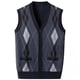 thumbnail image 1 of Chaqueta de Punto de Cuello en V de los Hombres, Abrigo Cálido con Ligero Estiramiento para el Otoño Y el Uso Casual Diario, Blusa en Capas de Moda, 1 of 5