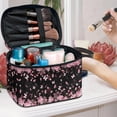 thumbnail image 5 of HELLHERO Effortless Organization Double Zipper Cosmetic Bag Cosmetic Bags Carry-on Travel Essentials Cherry Blossom, 5 of 6