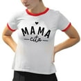 thumbnail image 2 of Heart Mamacita Ringer Tee Shirt Unisex X-Large White/Red, 2 of 5