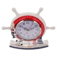thumbnail image 3 of Mediterranean Style Wall Clock with Hanging Rope for Home Decoration in Red Plastic 12.5 Inches, 3 of 5