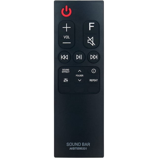 REJODA-AKB75595331 Replacement Remote Control Applicable for LG Sound Bar Soundbar System SL5Y SL6Y SL7Y SN5Y SN6Y SL4 SN6Y SN7R SN7CY SNC4R SL4Y SLM4R SPL5B-W SPH4B-W SPN5B-W SPH4B-W SPJ4-S S65S3-S