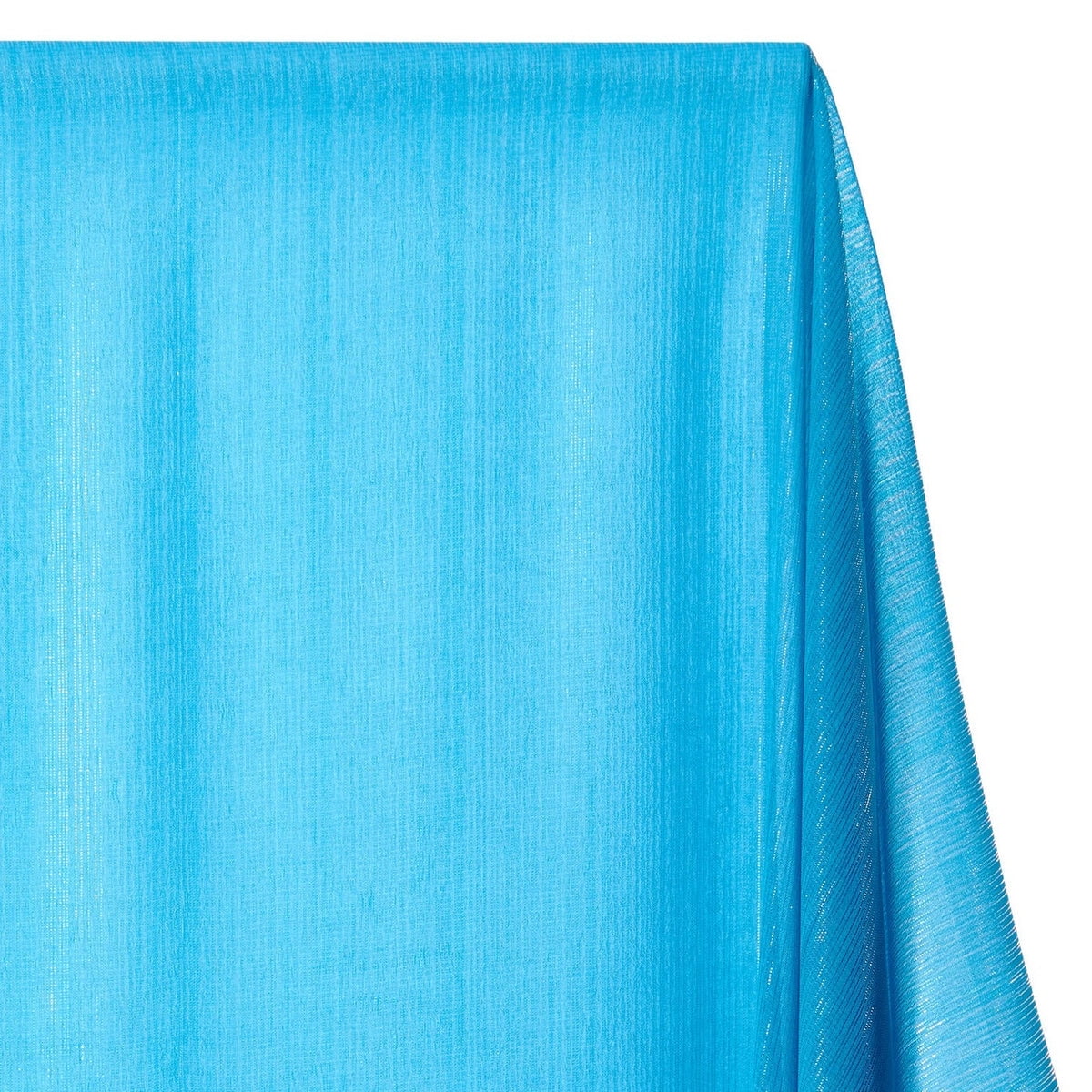 Zari Metallic Chiffon Jacquard Fabric - Aqua Green Sheer Zari Metallic Chiffon Jacquard Fabric - Aqua Green Sheer