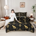 thumbnail image 4 of Feelyou Boho Mandala Damask Twin Comforter Sets, Jungle Fox Animal Bedding Set, 2 Pieces, 4 of 8