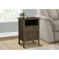 thumbnail image 3 of Monarch Specialties Accent Table, Side Table, End, Living Room, Small, Storage, Dark Bronze Laminate, Transitional, 3 of 3