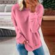 thumbnail image 1 of ICHUANYI Liquidación Moda Mujer Manga Larga Camiseta Verano Color Sólido Blusa Suelta Tops ICHUANYI WER202308256583, 1 of 5