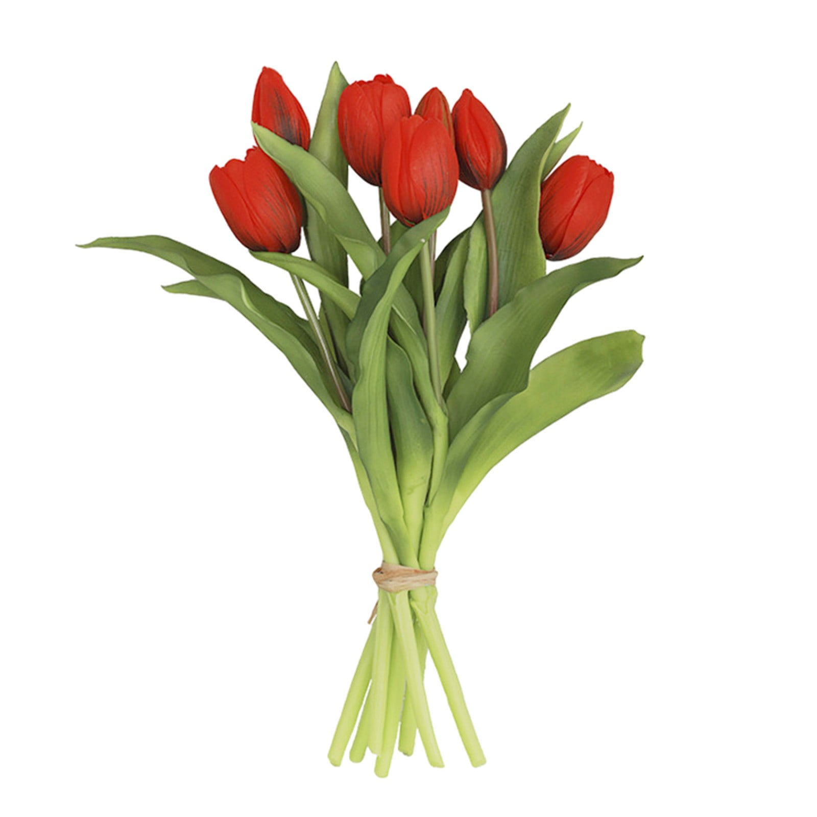 Artificial Tulip Bundle with 7 Tulips Fake Tulip Bouquet for Wedding Decoration