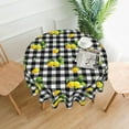 thumbnail image 7 of Lemon Tablecloth Washable Reusable Anti-Wrinkle Round Tablecloth 60 Inch for Home Parties Indoor Dinner and Outdoor Picnic Kitchen Dining Decor, 7 of 7
