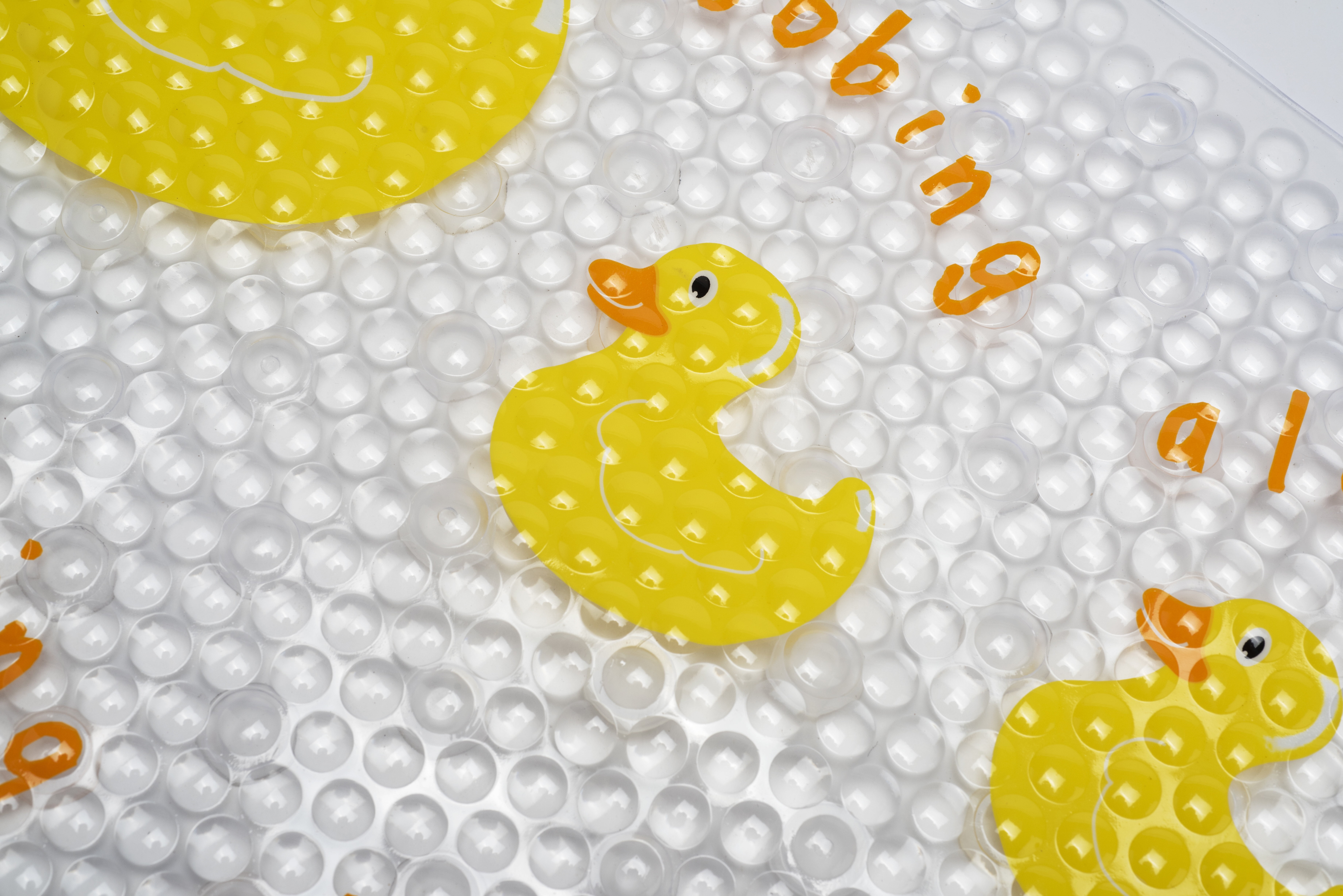 Duck Bobbing Along Vinyl Bath Mat 27.36" x 15.35" in Clear