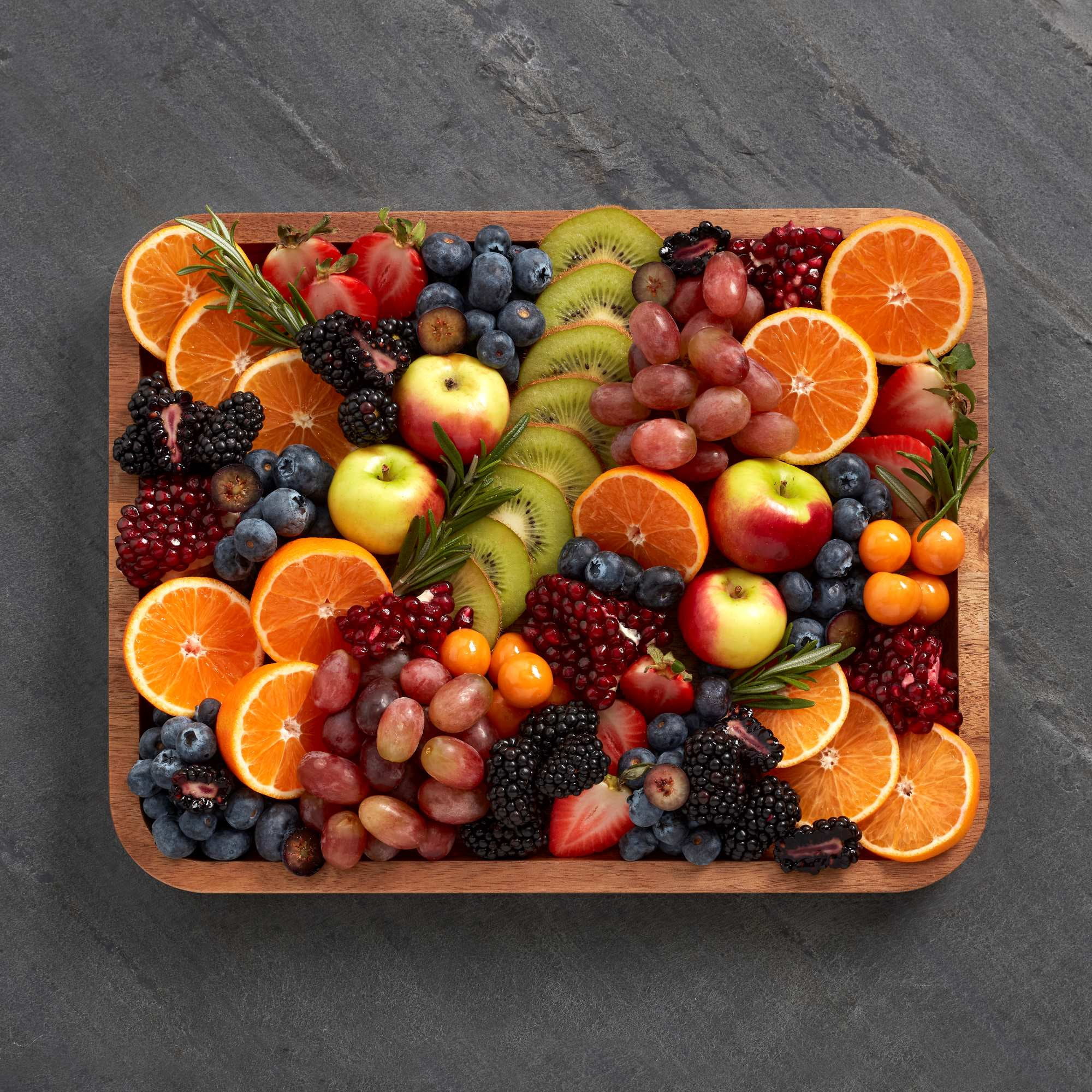 Farberware Build-a-Board Acacia Board, Single Compartment, Locking Lid, Charcuterie, 11x14, White