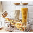thumbnail image 5 of 3 Pack Glass Pasta Storage Containers - 36 Oz Glass Airtight Food Storage Jars with Bamboo Lids, Tall Spaghetti Jars Set, 5 of 5