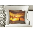 thumbnail image 4 of Ambesonne Ocean Throw Pillow Cover 2 Pack, Ocean Boat Freedom Theme, 24", Marigold Dark Orange, 4 of 6