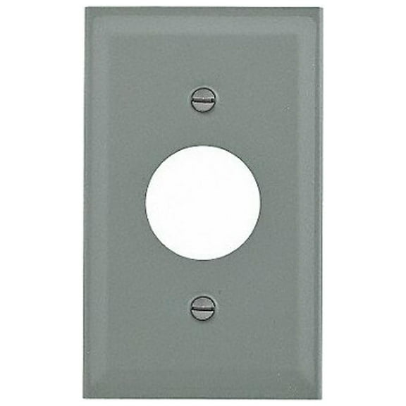 Hubbell Wiring Device-Kellems Single Receptacle Cover,Ivory HBL3027AEIV