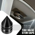 thumbnail image 2 of Unique Bargains 4 Pcs Black Car Tire Dustproof Caps Motorcycles Tower Shape Air Valve Cover for Wheel, 2 of 7