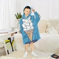 thumbnail image 6 of FORMRS Wearable Blanket Hoodie with Sleeves for Kids Cozy Flannel Sweatshirt, Ice Cream Cat, 6 of 7
